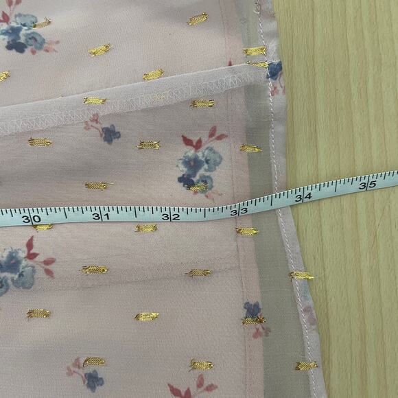 Tularosa Selma Floral Mini Dress Pastel Pink Size M Raffle Short Sleeve Wedding - Picture 8 of 8